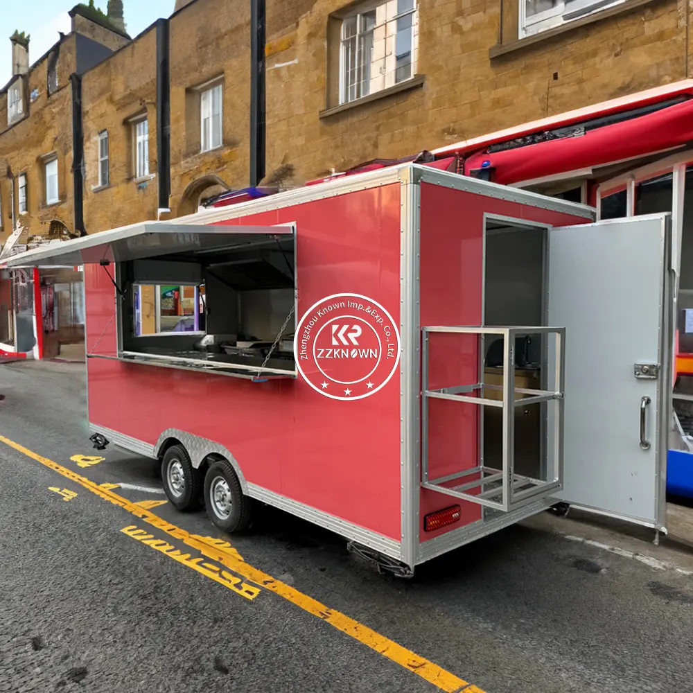 Carrinho de comida móvel para caminhão, carrinho de sorvete, cachorro-quente, quiosque de café, caminhão móvel com cozinha completa, trailer de catering