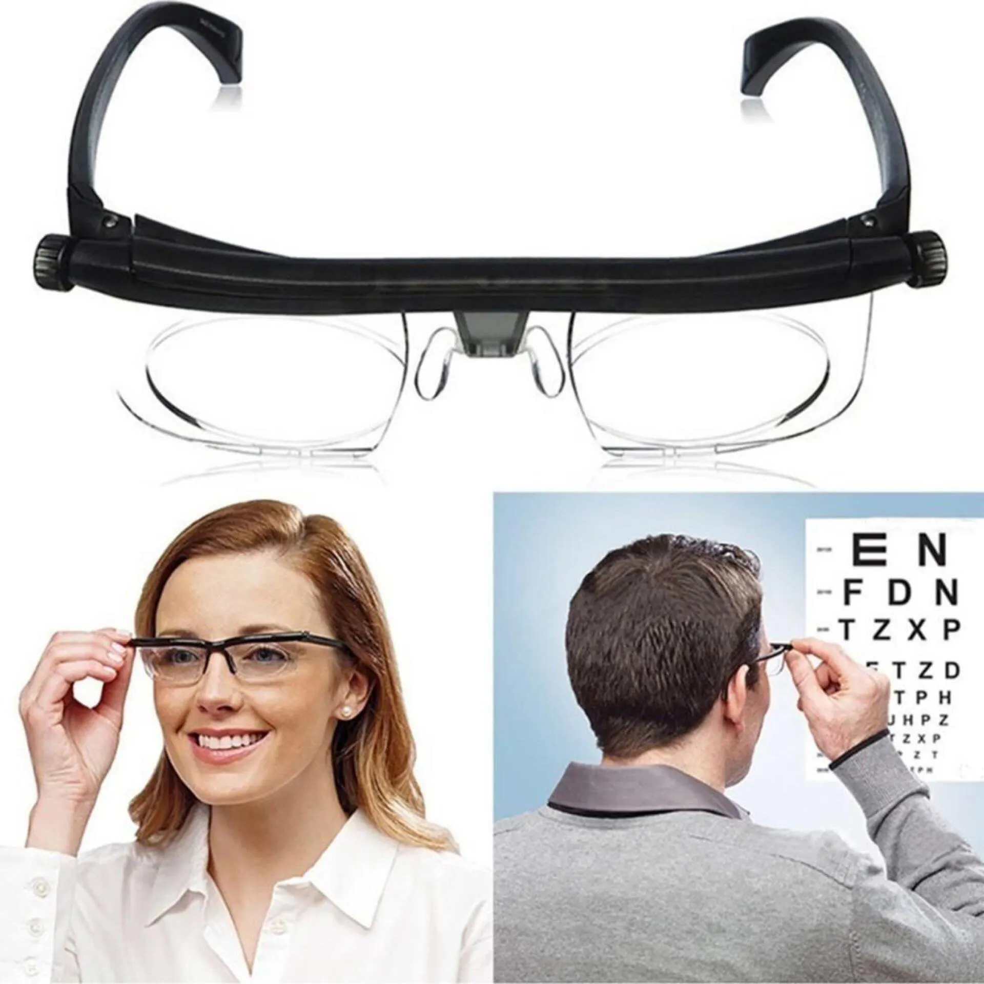 핫 세일 인기있는 조정 가능한 시력 초점 TR90 근시 안경-4D ~ + 6D 안경 독서 안경