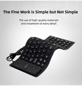 Teclado con cable impermeable plegable de 85 teclas en varios idiomas, juegos, regalos de oficina, teclado con cable USB Universal - Product Image 2