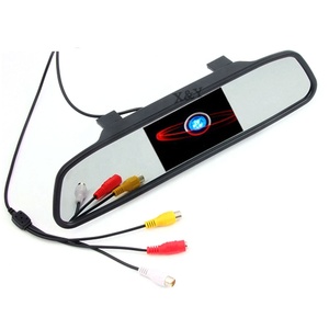 Safety Driving 2 Ways <strong>RCA</strong> <strong>Input</strong> <strong>LCD</strong> Screen 12V-24V Universal Mount Clip-On <strong>Display</strong> 4.3&quot; Vehicle Rear View Mirror Car Monitor - Product Image 2