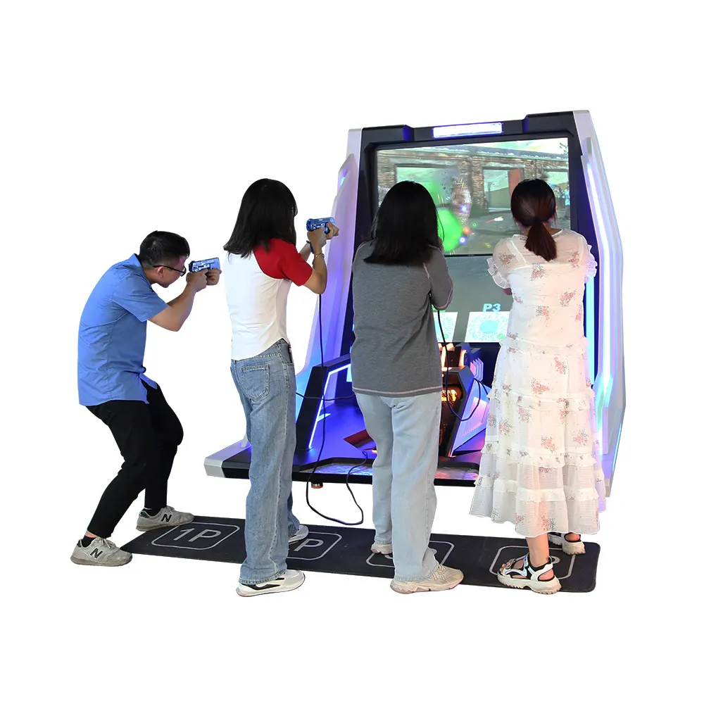 YHY kaynak tedarikçileri 4 oyuncu sanal gerçeklik hız treni 4D oyun ekipmanı 9D çekim vr simülatörü makinesi