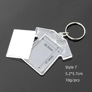 可定制钥匙链透明塑料迷你相框个性化DIY定制标志塑料钥匙链 - Product Image 4
