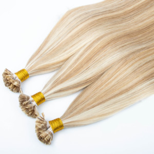 Hiçbir hasar insan saçı postiş çift çizilmiş düz ucu bakire insan Keratin ucu tüm renkleri özelleştirmek - Product Image 1