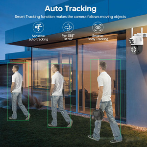 4MP telecamera di rete <span class=keywords><strong>IP</strong></span> Wireless sistema a doppia lente Ptz Motion Tracking sicurezza 4CH Wifi NVR CCTV Home Kit fotocamera