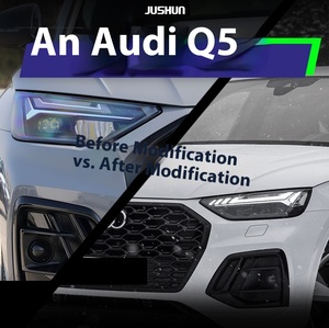 Audi Q5L için modifiye LED far takımı 2021-2024 gündüz çalışan direksiyon vurgulamak matris Lens yeni durum 6000k renk - Product Image 4