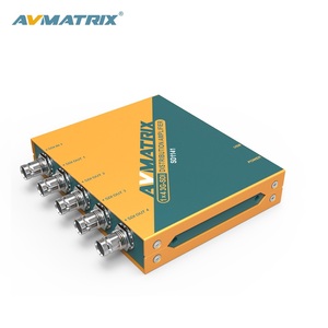 SD1141 AVMATRIX 1in 4 Out Fiber Optic Transmitter and Receiver <strong>SDI</strong> Video <strong>Splitter</strong> for Camera Amplifier Distribution Amplifier