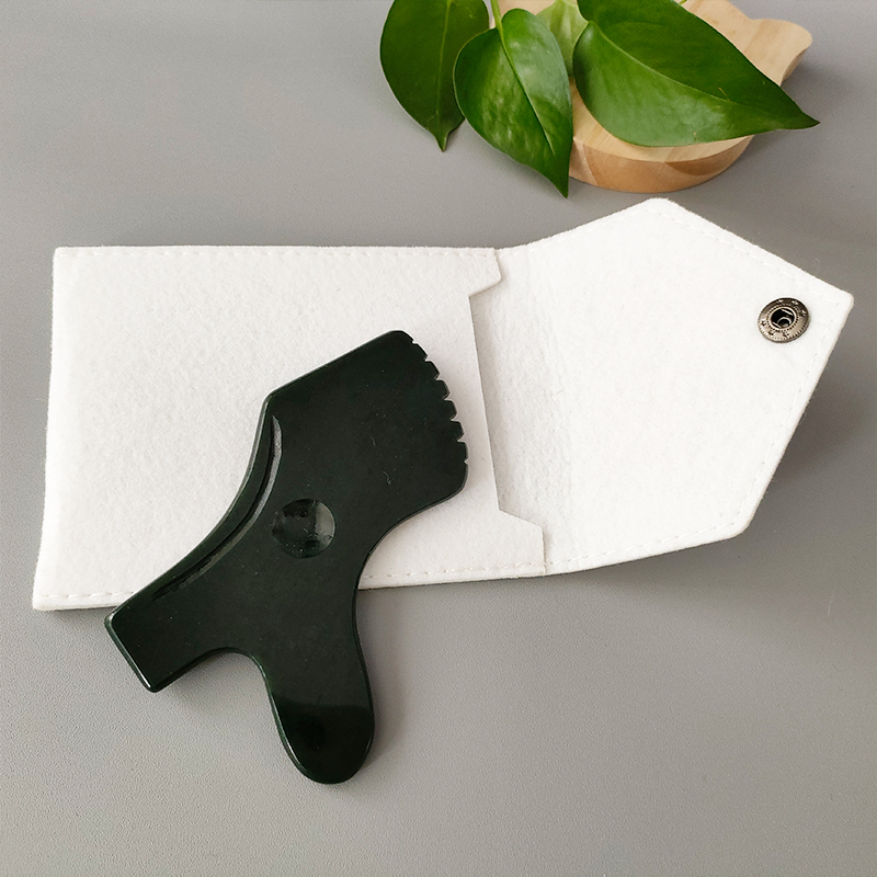 Néphrite verte 8 avec pochette