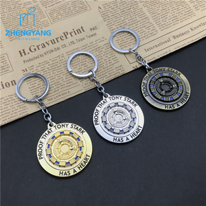 定制Logo圆形旋转金属钥匙扣3d立体搪瓷金属字母锌合金钥匙扣金属显示屏 - Product Image 4
