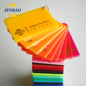JINBAO סיטונאי מפעל ישיר שקוף צבע led סאו יצוק pmma גיליון מחיר אקריליק גיליון עבור פרסומת