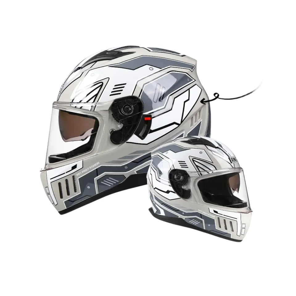 Los auriculares Bluetooth para motocicleta de cara completa también pueden ser cascos de cara completa para motocicleta y casco de doble visera para motocicleta