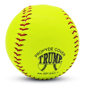12 inç sarı PVC deri softbol 52COR/300 LBS yavaş Pitch softbol sentetik deri poli çekirdek merkezi softbol