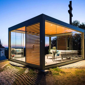 3x4x4 سبيكة العريشة 6 باب Sunroom شرفة واقية من المطر شرفة التحكم عن بعد حجم قابل للتخصيص - Product Image 6