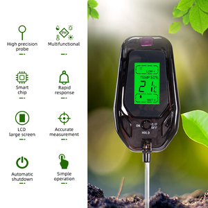 THE01859 Display LCD digitale 5 in 1 PH umidità luce solare umidità temperatura misuratore di umidità del suolo per giardino
