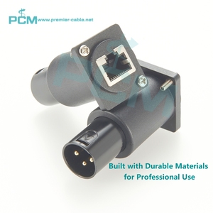 <span class=keywords><strong>DMX</strong></span> Panel Mount RJ45 Female Socket para adaptador <span class=keywords><strong>DMX</strong></span> XLR de 3 pinos macho para conversor Ethernet DMX512 Controlador Stage Lighting Audio - Product Image 6