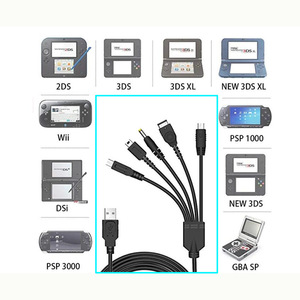 5 in 1 มัลติฟังก์ชั่ชาร์จสําหรับ Wiies U/ใหม่ 3DSXL/ใหม่ 3DS/NDS LITE SP/PSP เกมคอนโซลข้อมูลสาย - Product Image 6
