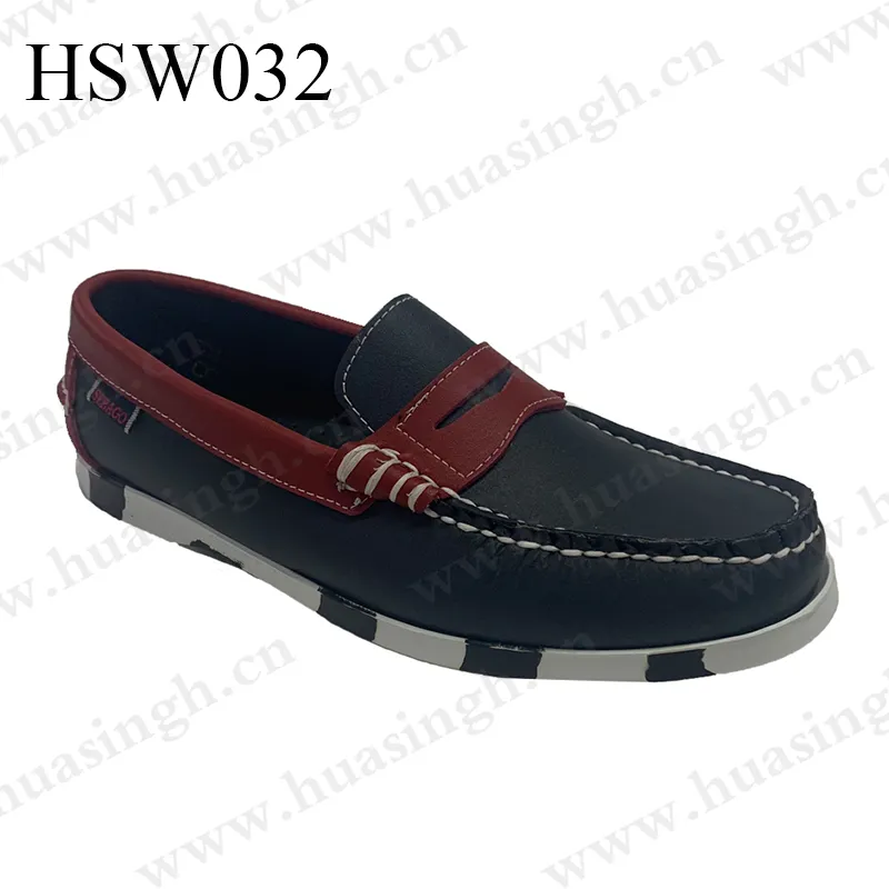 ZH รองเท้าหนังแท้สำหรับ HSW032, รองเท้าลำลองสวมใส่ง่ายภายนอกรองเท้ายางสีน้ำตาลแดง