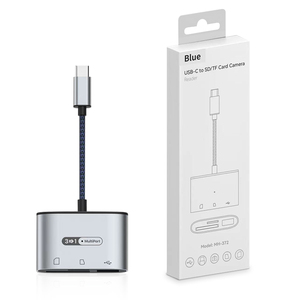 USB3.0 c型读卡器OTG适配器微型USB标清/tf卡读卡器，适用于Macbook智能手机数据传输电缆u盘读卡器 - Product Image 6