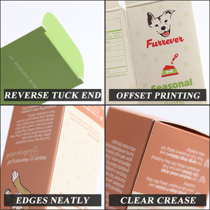 Özel 175g tek taraflı kaplamalı kağıt düz sokmak uç kutusu Pet besleyici ek paketleme karton kutu köpek veya kedi ürünleri için - Product Image 4