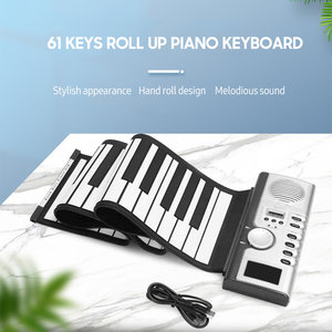 61 <strong>Keys</strong> Roll up Piano <strong>Keyboard</strong> Portable Soft Silicone Electronic Piano with Built-in Speaker LCD Display Recording MIDI <strong>Function</strong> - Product Image 6