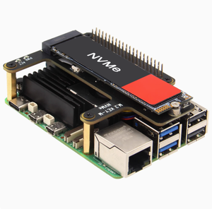 Nuovissimo e originale Raspberry Pi 5 pi5 PCIe to M.2 NVMe M.2 SSD scheda di espansione X1015 alloggiamento metallico opzionale e radiatore - Product Image 1