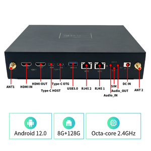 Rockhip RK3588 Mini PC Gigabit Ethernet 6TOPS NPU Android Caja de Computación Industrial para dispositivo de computación de Borde resistente