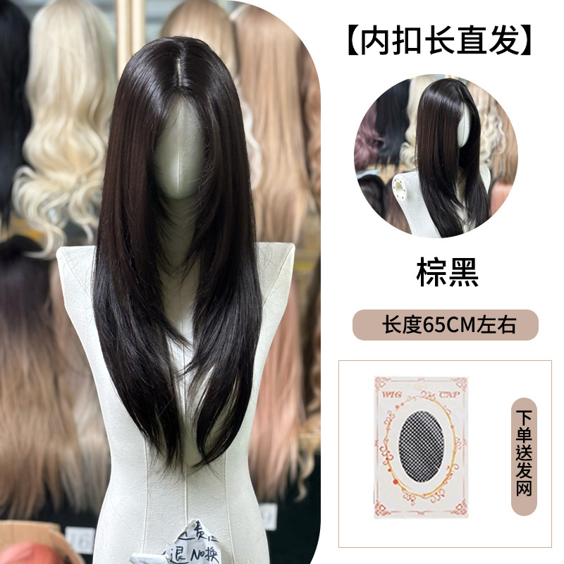 No 14 mg-2172 black middle part-free hairnet