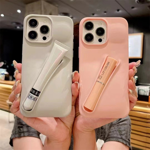 Customizable Logo for <strong>Rhode</strong> Lip Gloss Holder Phone Case for iPhone 16 Pro <strong>Max</strong> 15 Plus Soft Silicone Case Cover