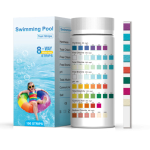 Havuz suyu tuz Test şeritleri kiti 8 in 1, sıcak küvet Spa Test tuz için tuz havuzu Test şeritleri (sodyum klorür) - Product Image 1