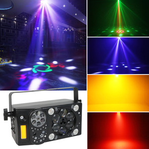 YSH Free Shipping Stage Lights Disco Gobo Wheel Club Light Laser Dj Lights <strong>with</strong> Remote Sound <strong>Dmx</strong> <strong>Control</strong> for Event Show Wedding - Product Image 5