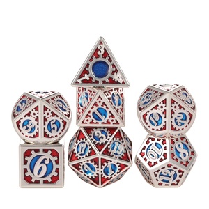 Profesyonel özel d & d metal seti yuvarlak mavi set zar üreticileri - Product Image 6