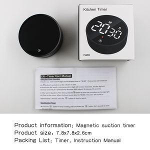 LEDデジタルタイマー手動カウントダウンロータリーメカニカルクッキングタイマークッキングシャワースタディストップウォッチ磁気キッチンタイマー - Product Image 6