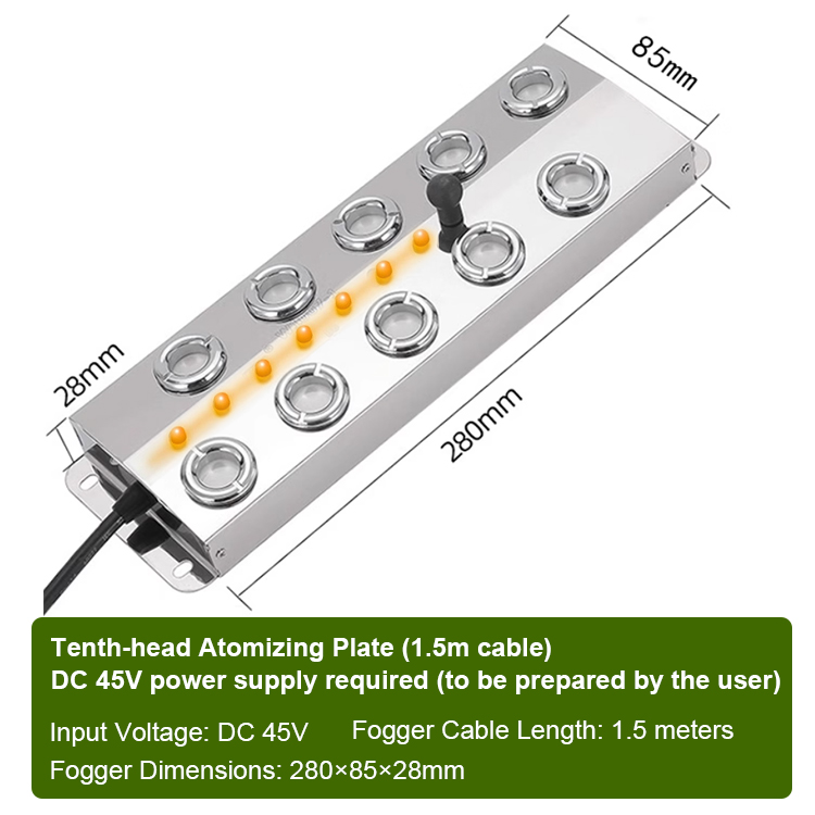 10 Heads+led Without Power supply