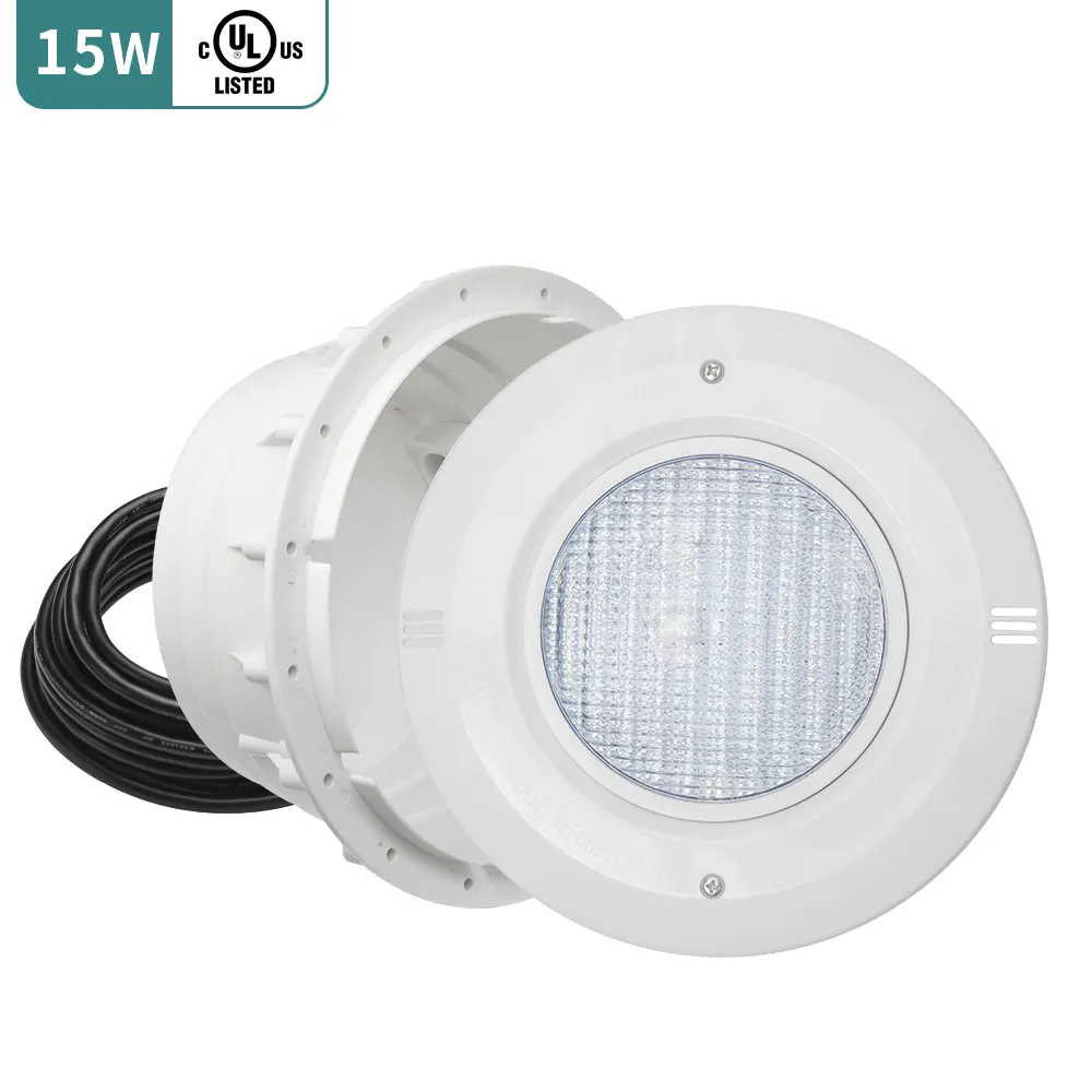 Best-Selling PAR56 Zwembad Lamp 15W Hoge Helderheid Pc Plastic Materiaal Led Zwembad Licht Met Verlichtingsarmaturen