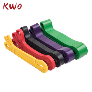 KWO-equipo de gimnasio para hacer ejercicio, Fitness, deportes, ajustable, largo, logotipo personalizado, goma, resistencia de látex, banda elástica de bucle para glúteos - Product Image 2