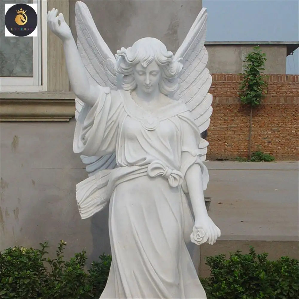 Statua di marmo su misura in pietra naturale decorazione esterna in marmo statua religiosa