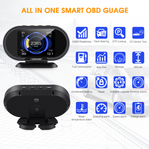 Konnwei KW206 אבחון כלים רכב על לוח מחשב hud ערימה עד תצוגת obdii אבחון סורק hud תצוגת עבור אוניברסלי ca