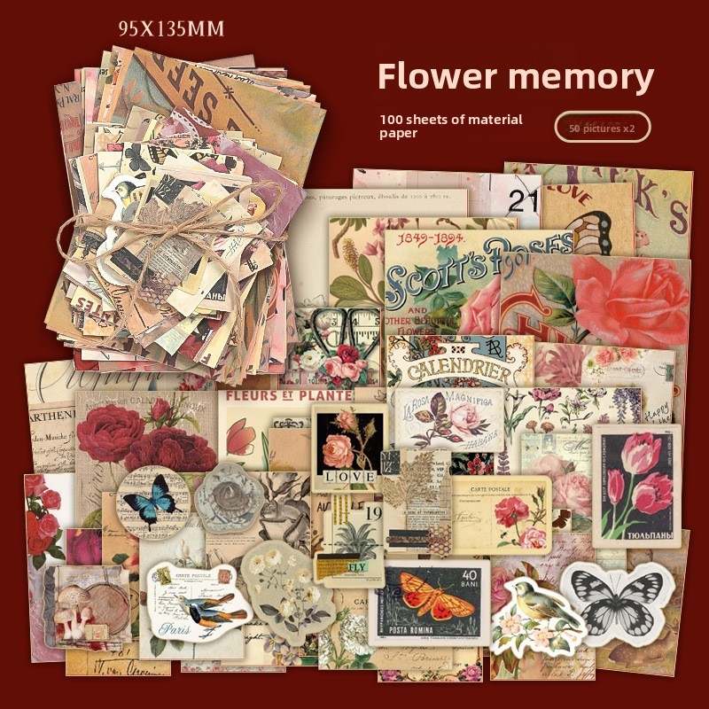 B Flower Memory white