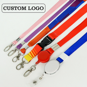 Bán Buôn OEM Polyester Nylon Thêu Không Dệt Cổ Dây Đeo Chìa Khóa Chủ Tùy Chỉnh Phẳng Dệt Dây Buộc Với Kim Loại Chuỗi Cho Các Phím - Product Image 3