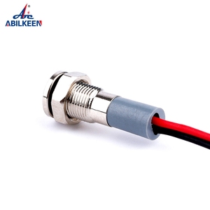 Waterpoof 48V 110V Dot LED ánh sáng phẳng chamfer đầu 6mm chỉ số ánh sáng kim loại đèn tín hiệu có dây 150mm cáp dài cho xe hơi - Product Image 4