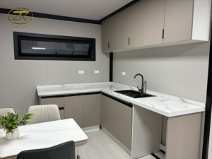 Ucuz fiyat gazebo büyük çatı, 2-4 yatak odası, 37m2, büyük mutfak tam donanımlı banyo genişletilebilir konteyner ev