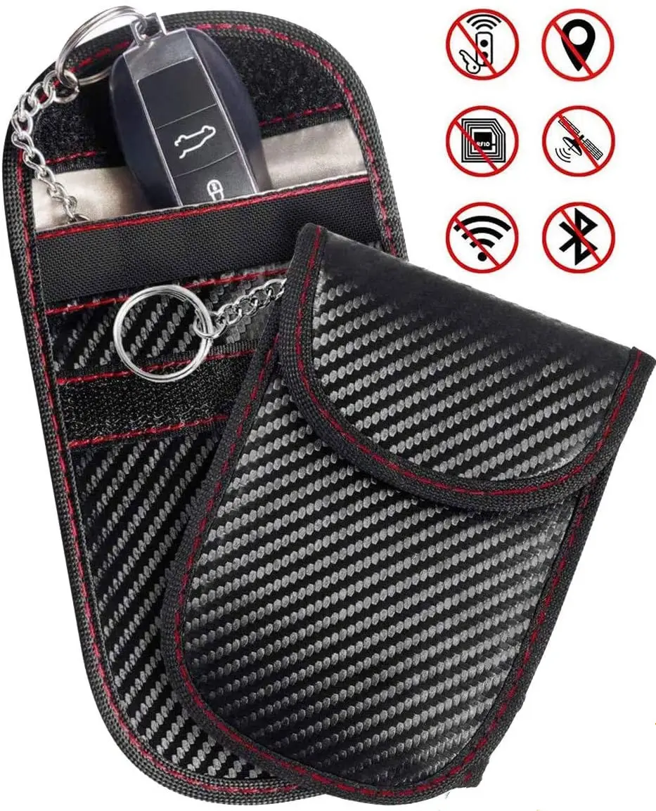 Faradays Sleutelhanger Tas Signal Blokkeren Fob Case Fob Protector Pouch Anti-Diefstal Kooi Voor Keyless Autosleutel