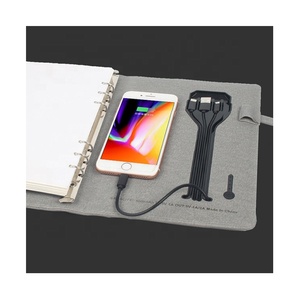 Cuaderno de cuero Pu con bloqueo de contraseña, Bloc de notas inteligente, A5, regalo de negocios, con batería externa, organizador de 8000mah - Product Image 4