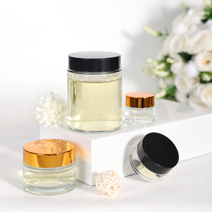 Lüks göz yuvarlak 100g <span class=keywords><strong>250g</strong></span> boş yüz cam krem kavanoz geniş ağız kozmetik konteyner kavanoz 50ml kapaklı