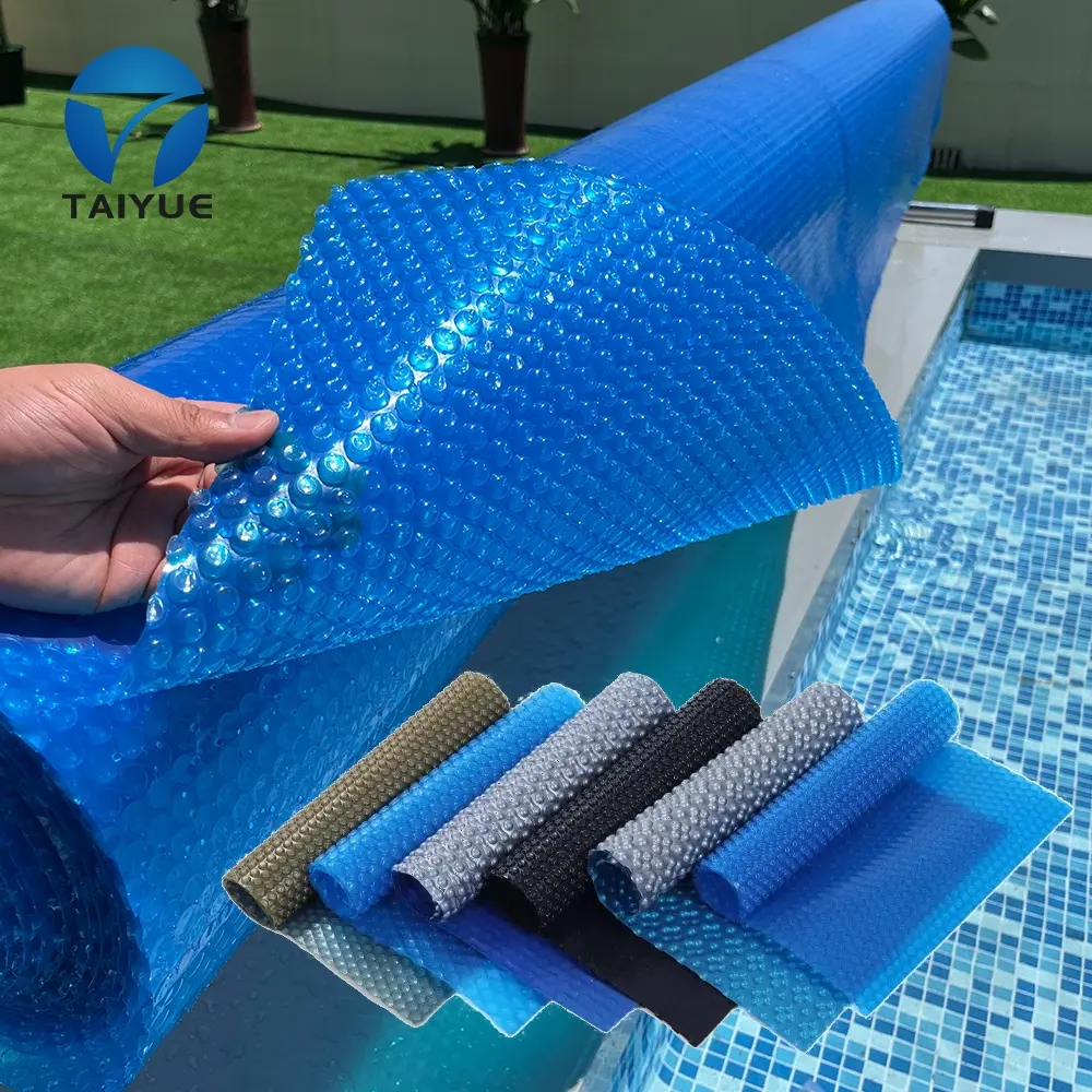 Almohada de piscina inflable personalizable de fábrica, cubierta solar de burbujas para piscina sobre el suelo, para invierno