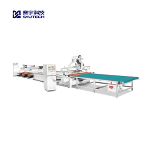 Macchina di nidificazione cnc con macchina di etichettatura automatica di carico scarico tavolo completamente automatico per la produzione di mobili MDF - Product Image 1