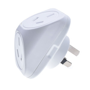 Espana conversión hembra una vuelta dos formas 10A250V hembra convertidor blanco 3 pines cambiar dos Puerto adaptador de enchufe para Australia - Product Image 4