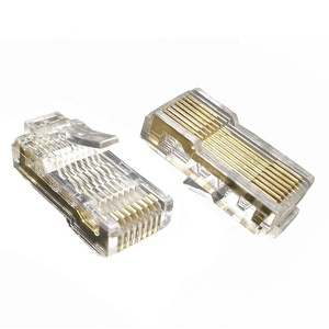 แผงควบคุมอินเวอร์เตอร์ RJ45ขั้วต่อเครือข่ายหัวคริสตัล8P8C ช่องเสียบอีเทอร์เน็ตโปร่งใส L = 26mm - Product Image 1