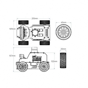 Raspberry Pi 5 Robot Kit mit visueller SLAM-, ROS2-Programmierung und 4G-Konnektivität für autonome Navigation und KI-Entwicklung - Product Image 4