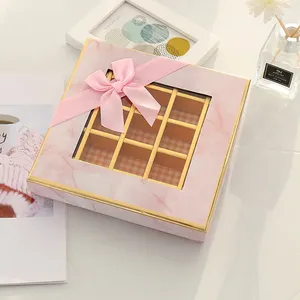 1200g Cardboard 9 Grids Valentine&amp;#39;<strong>s</strong> Day Chocolate Packaging Boxes Morsun Marbling Printing Food <strong>Candy</strong> <strong>Box</strong> Rigid Boxes Square - Product Image 5
