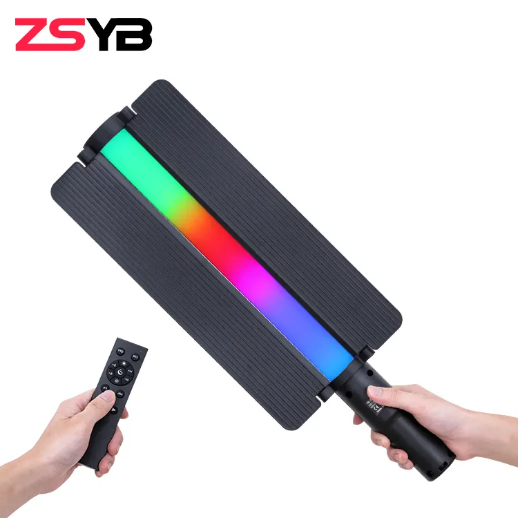 Zsyb mới cầm tay RGB LED video ánh sáng ảnh studio phụ kiện 360 độ đầy đủ màu sắc Selfie Stick ánh sáng